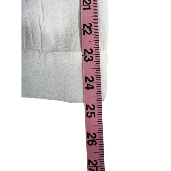 Silence & Noise Long Sleeve Sheer High Low Blouse. White. Size Small - Picture 14 of 15